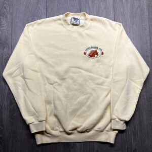 Vintage Little Brown Jug Ohio 1990s Nature Sweatshirt Medium Cute Yellow